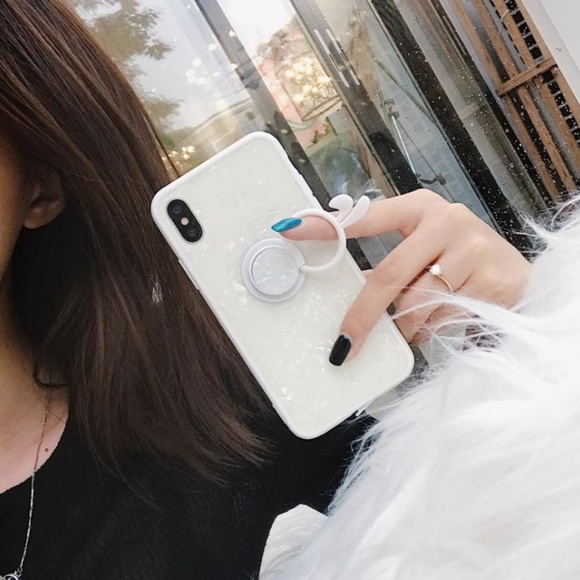 *NEW iPhone 7/8/Plus/6/6S Shell Ring Holder Case - Picture 4 of 8